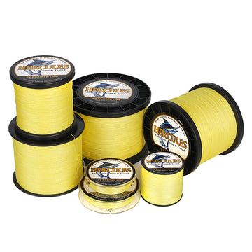 1000M 1094Yds Yellow 10lb-420lb HERCULES PE Braided Fishing Line 12 Strands